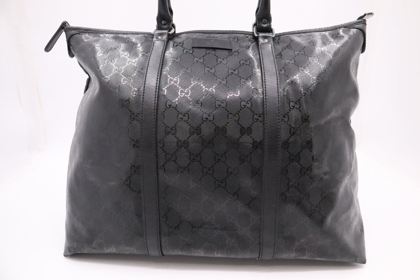 Gucci Boston Bag in Black Imprime Canvas