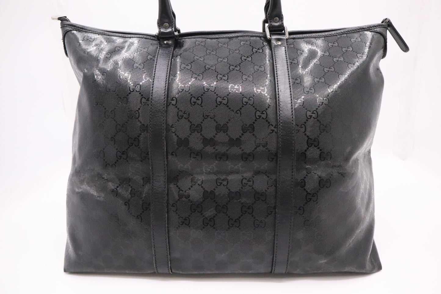 Gucci Boston Bag in Black Imprime Canvas