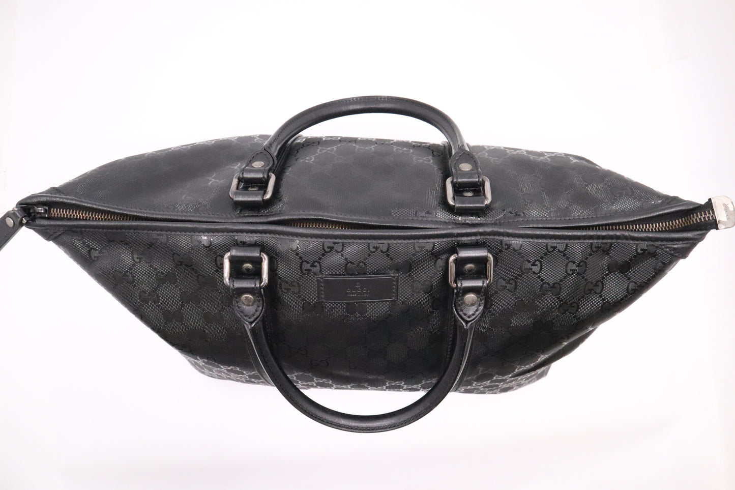 Gucci Boston Bag in Black Imprime Canvas