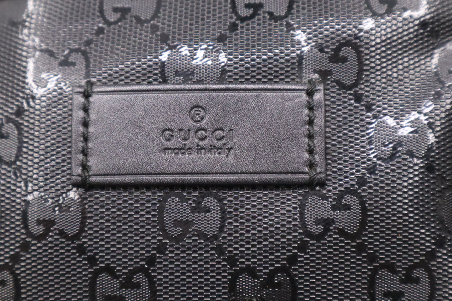 Gucci Boston Bag in Black Imprime Canvas