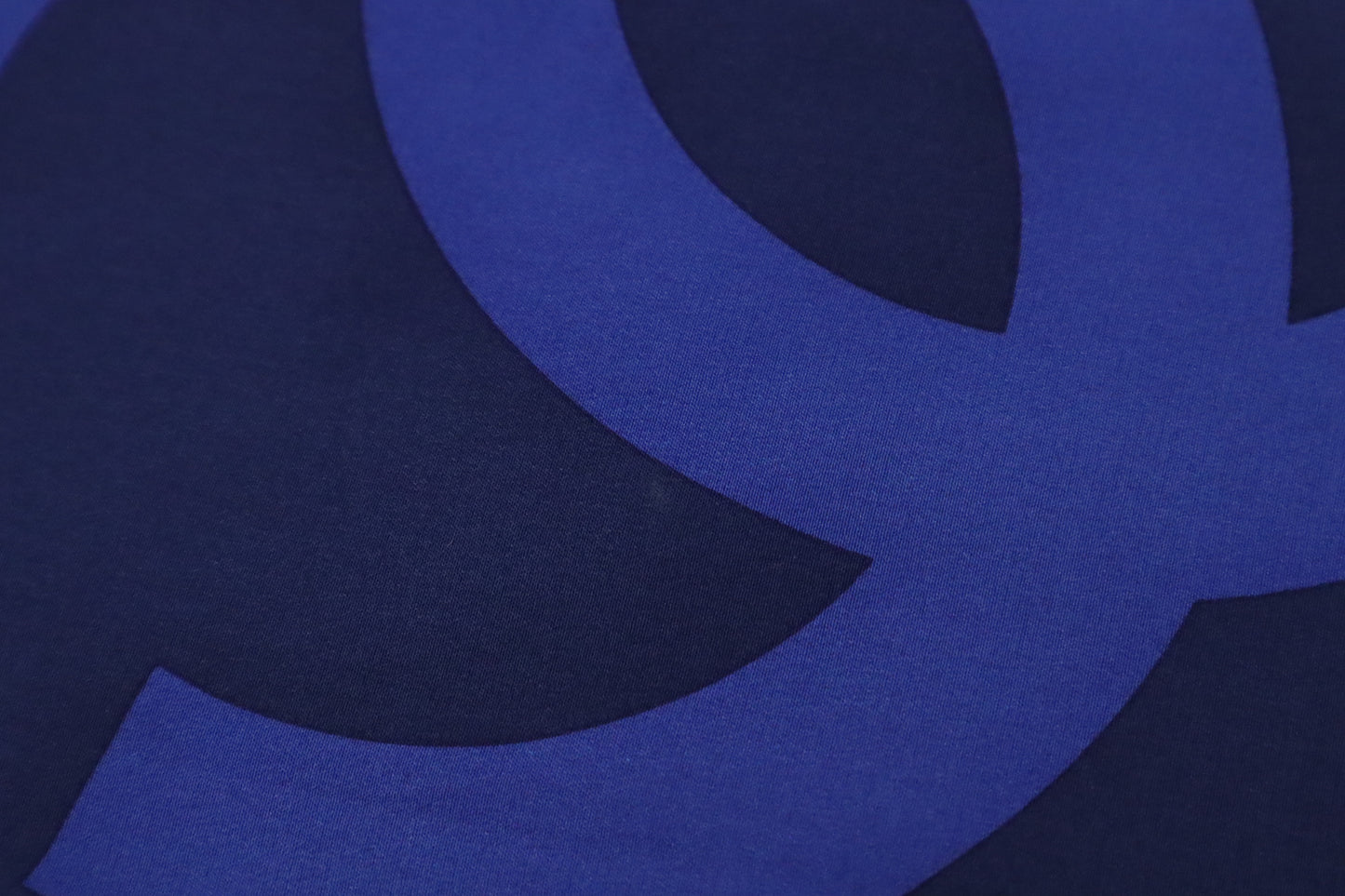 Chanel Scarf in Navy Blue Multicolor Silk