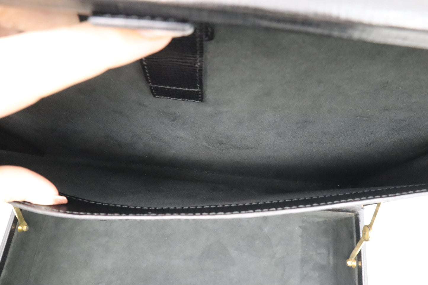 Loewe Briefcase in Black Leather