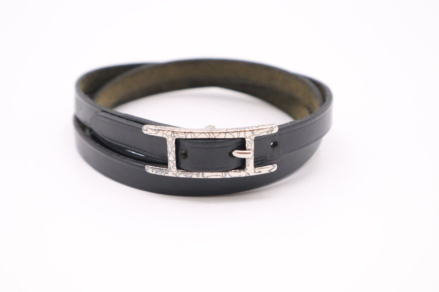 Hermes Bracelet in Black leather