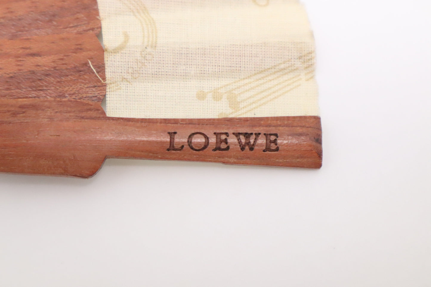 Loewe Folding Fan in Brown and Cream
