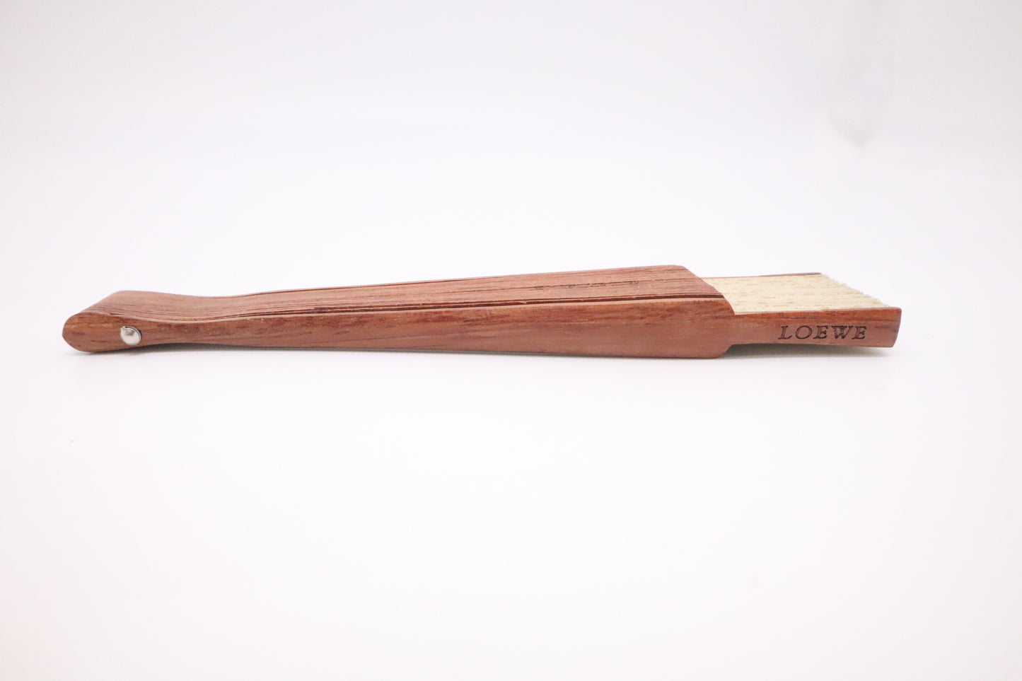Loewe Folding Fan in Brown and Cream