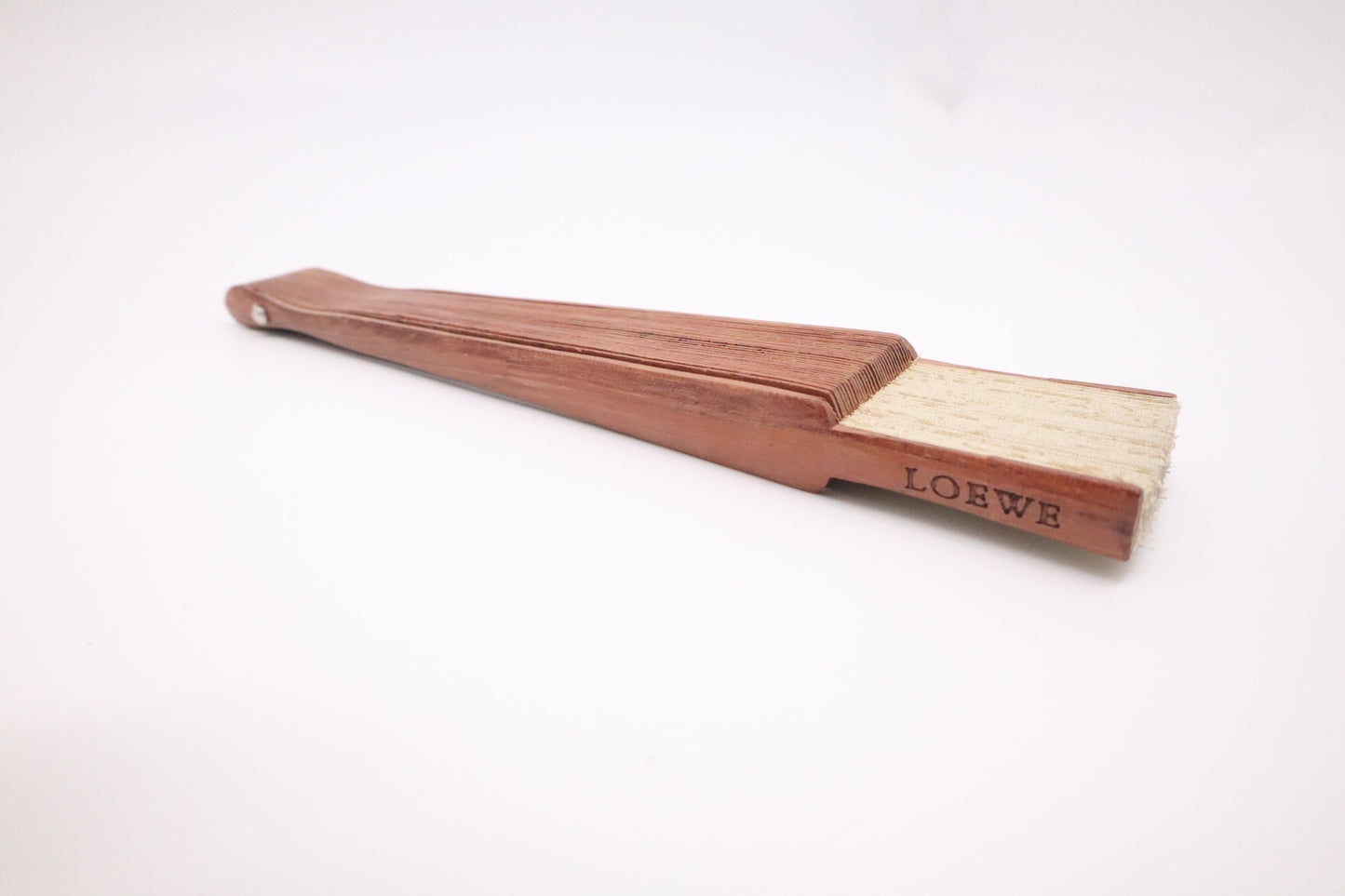 Loewe Folding Fan in Brown and Cream