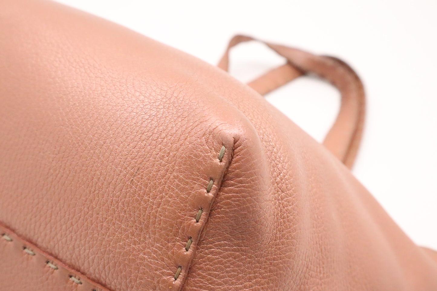 Fendi Tote in Metallic Pink Leather