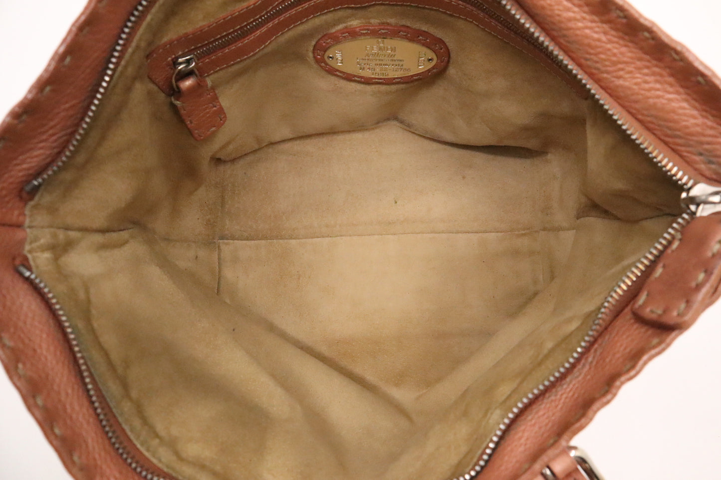 Fendi Tote in Metallic Pink Leather