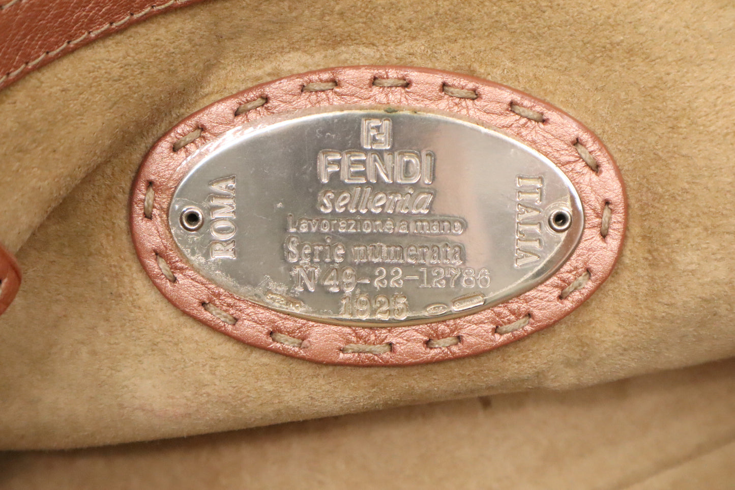 Fendi Tote in Metallic Pink Leather