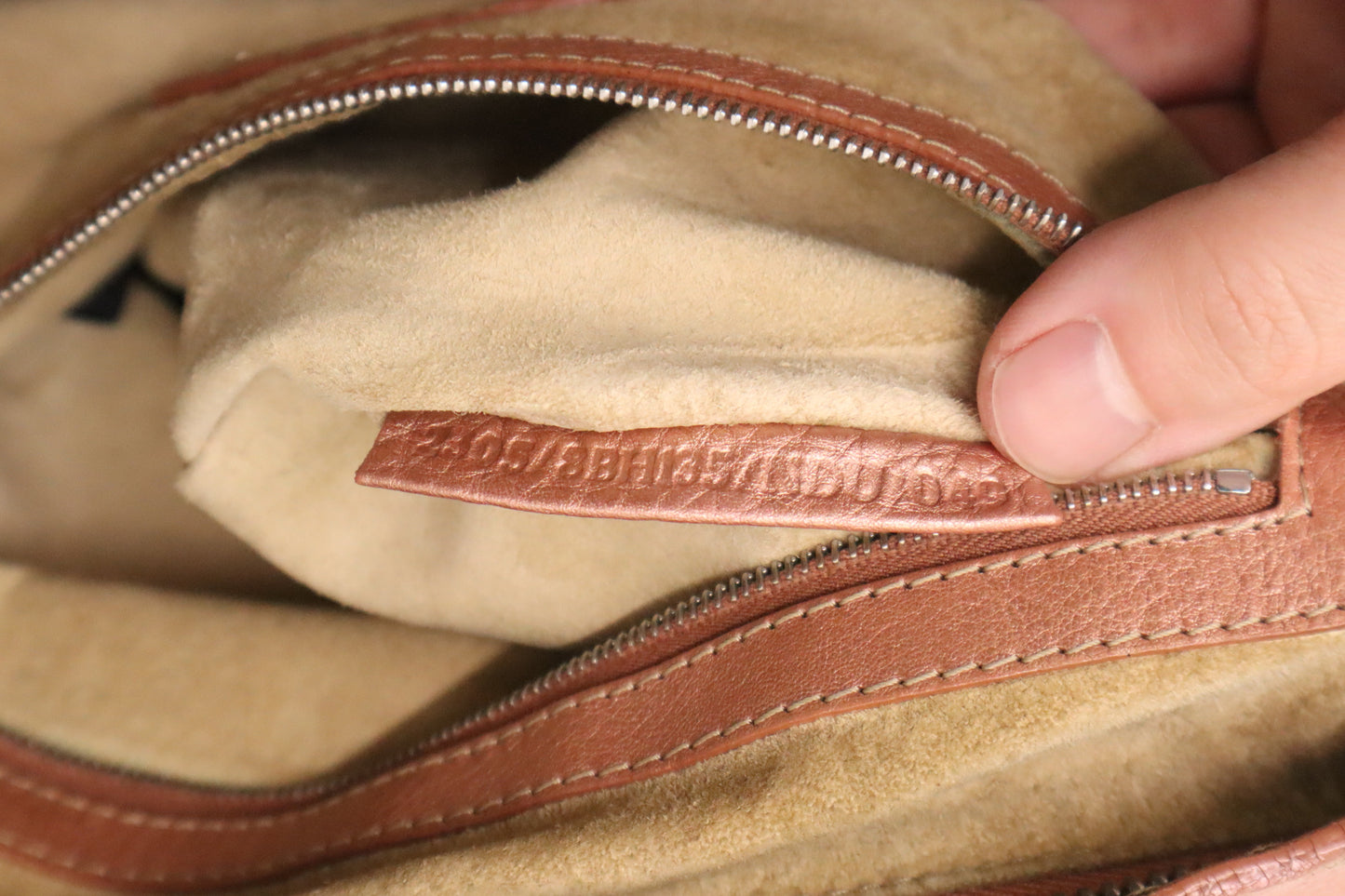 Fendi Tote in Metallic Pink Leather