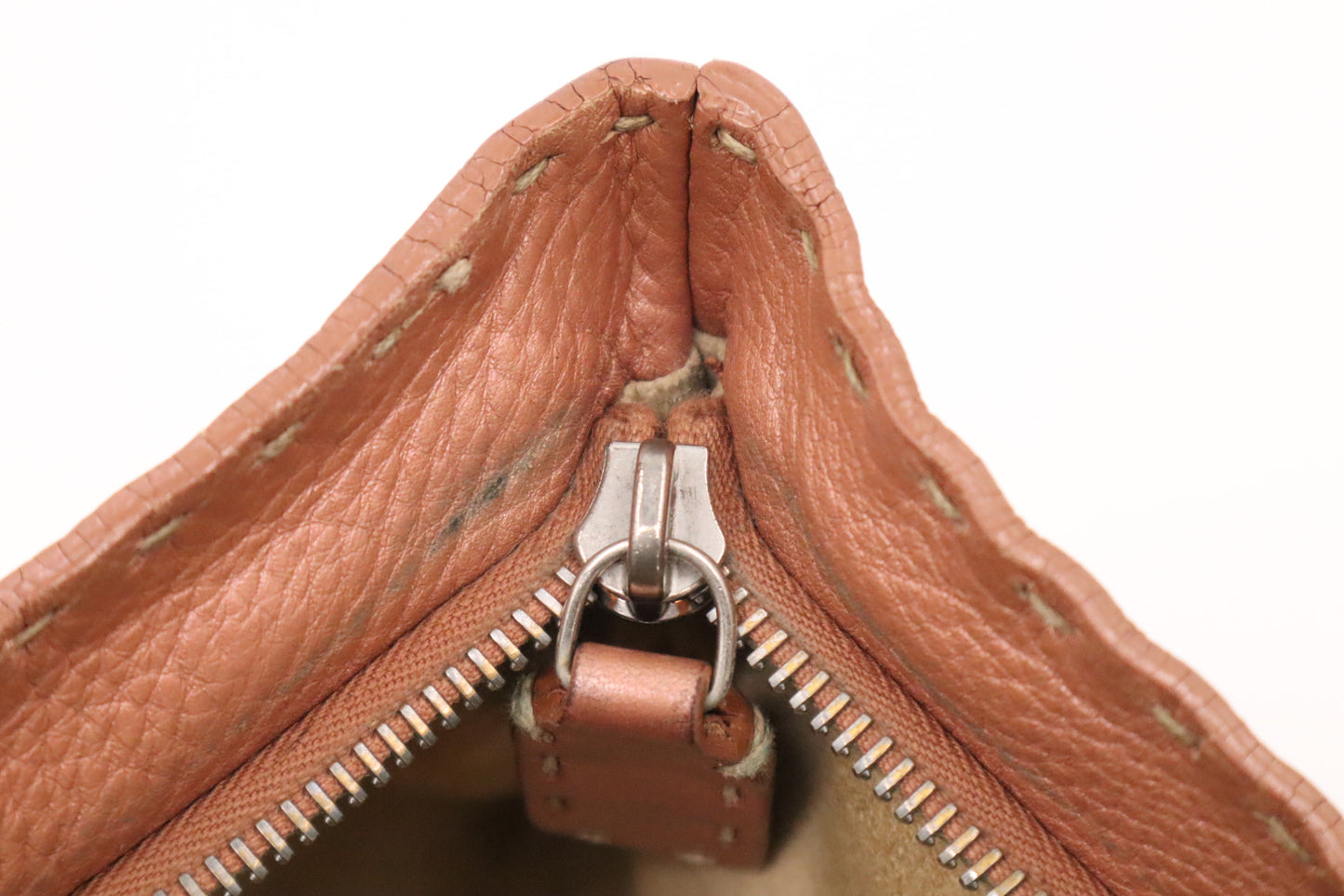Fendi Tote in Metallic Pink Leather