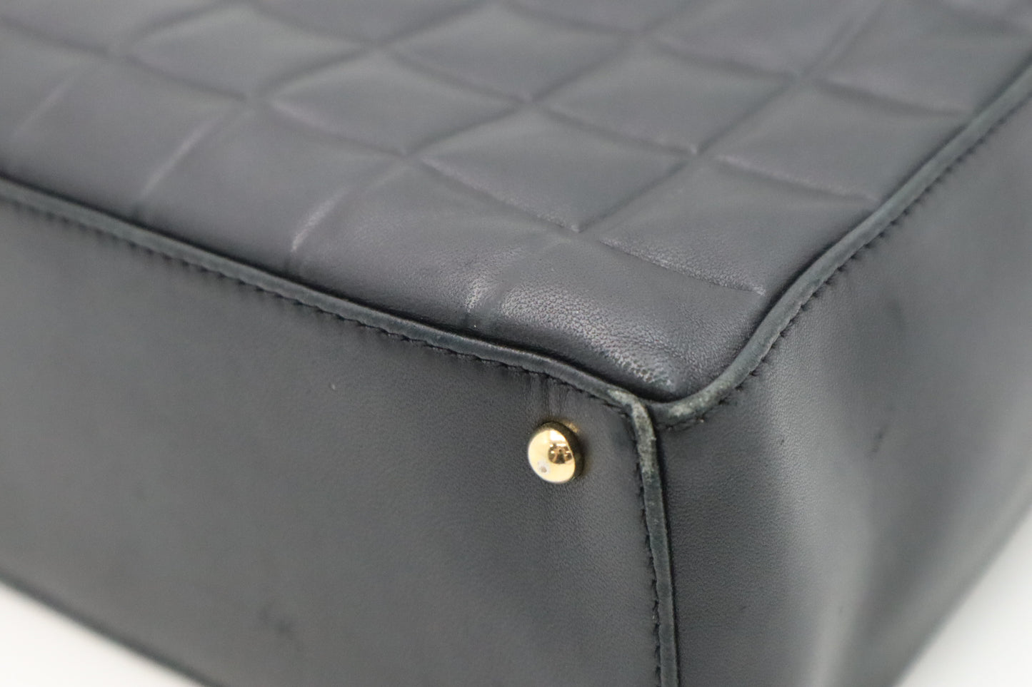 Chanel Chocobar Shoulder Bag in Black Leather