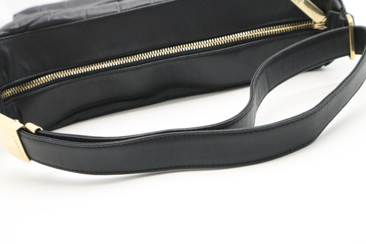 Chanel Chocobar Shoulder Bag in Black Leather