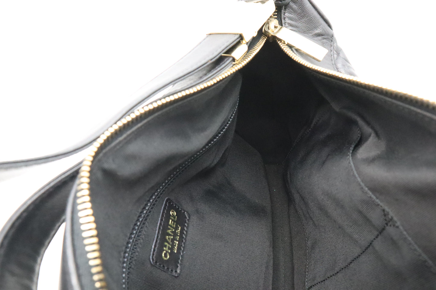 Chanel Chocobar Shoulder Bag in Black Leather