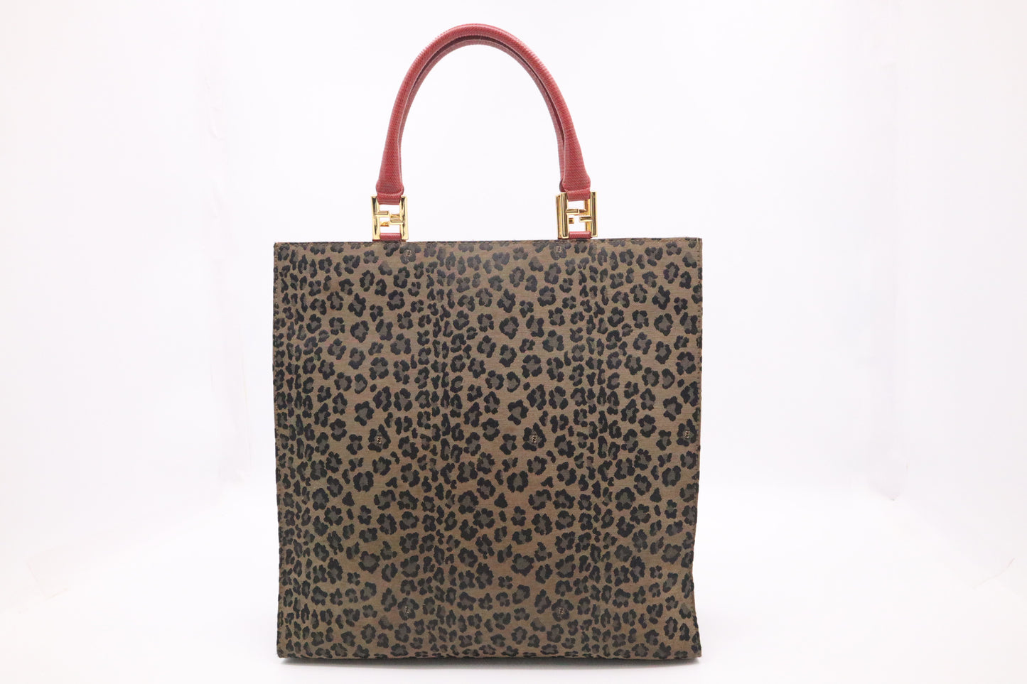 Fendi Tote in Leopard Print Canvas