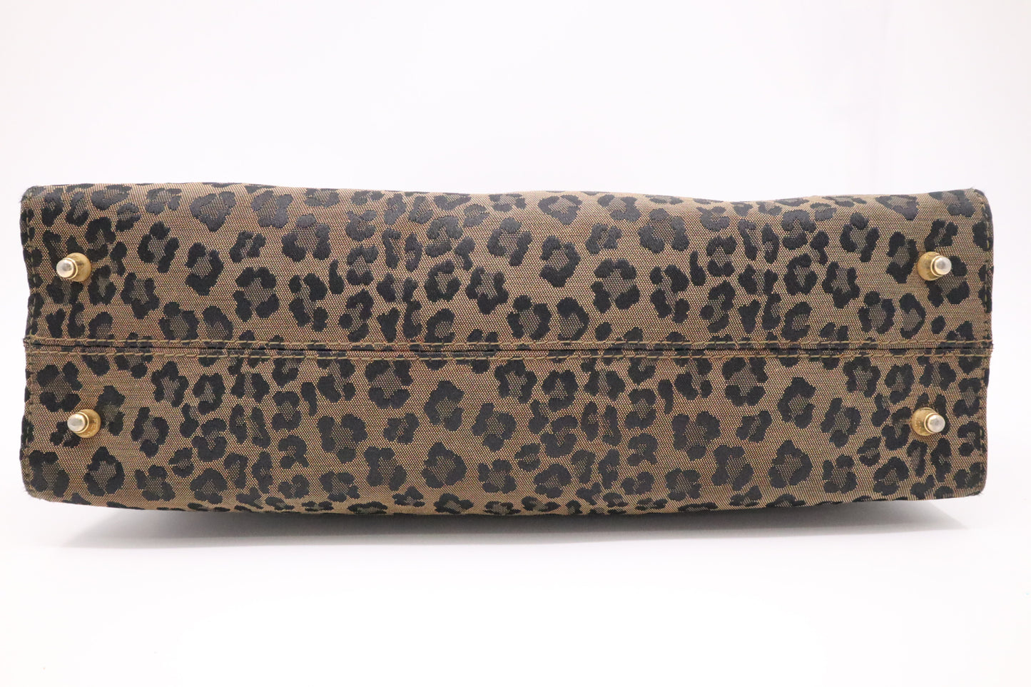 Fendi Tote in Leopard Print Canvas