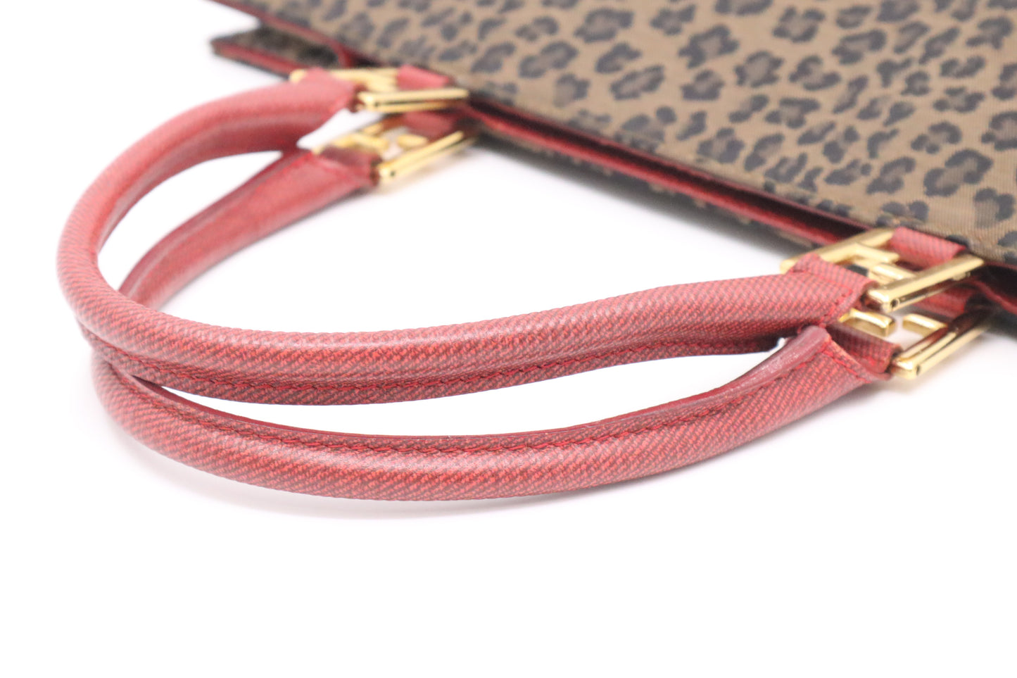 Fendi Tote in Leopard Print Canvas