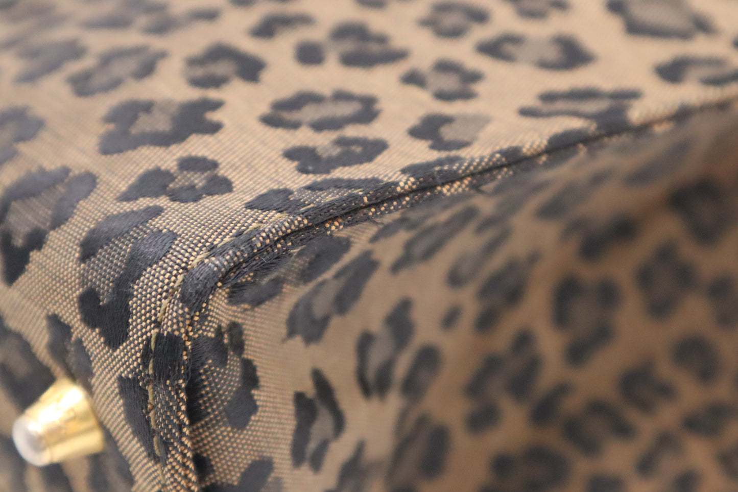 Fendi Tote in Leopard Print Canvas