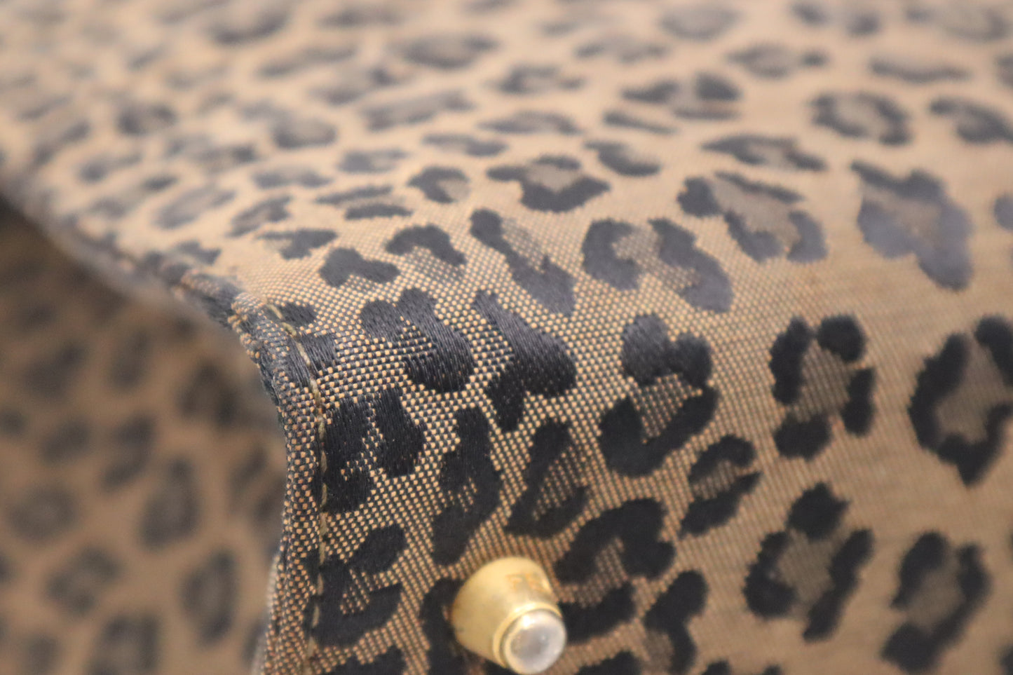 Fendi Tote in Leopard Print Canvas