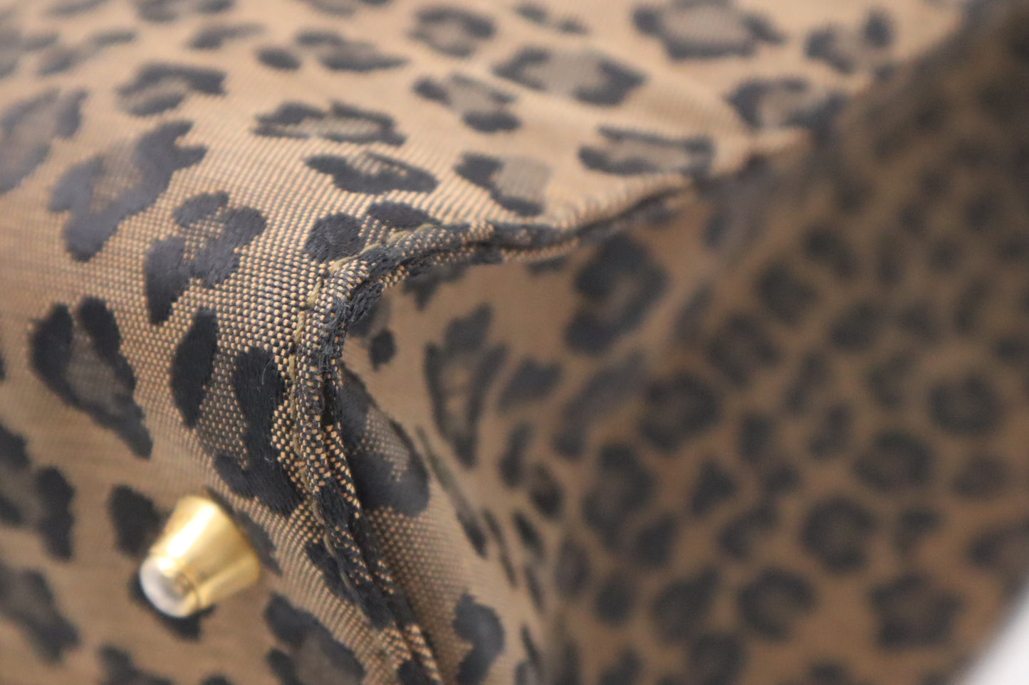 Fendi Tote in Leopard Print Canvas