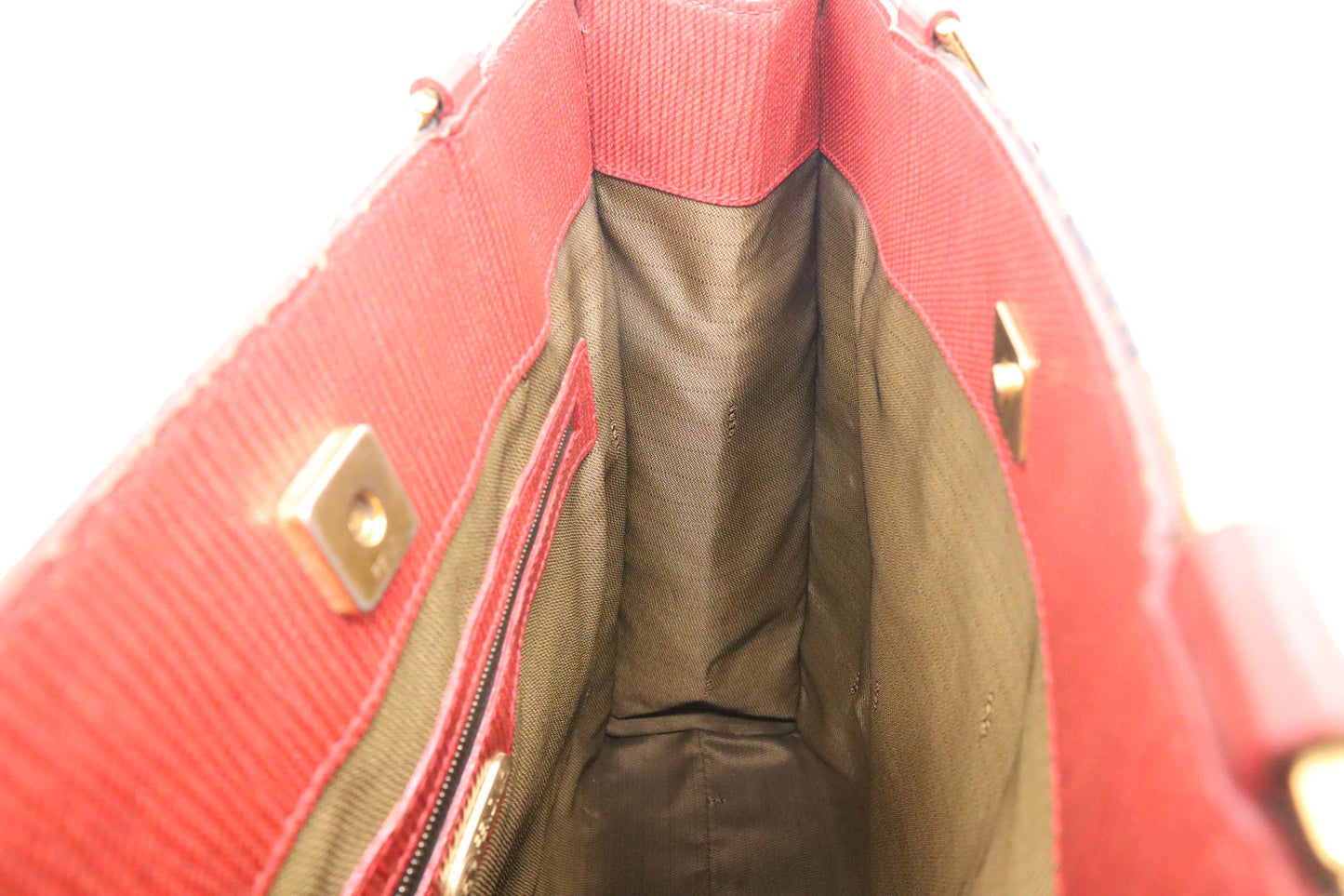 Fendi Tote in Leopard Print Canvas