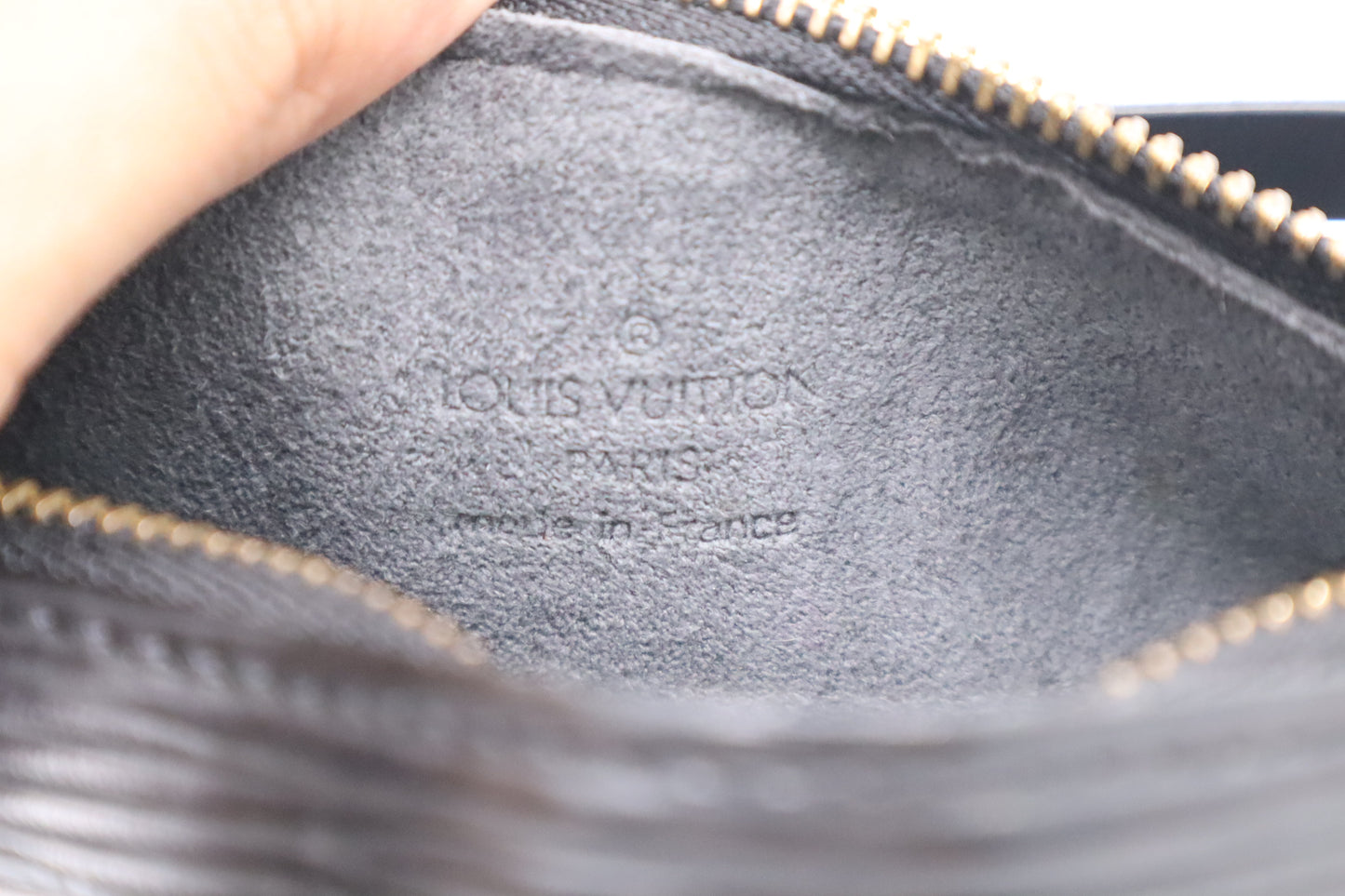 Louis Vuitton Papillon Pouch in Black Epi Leather