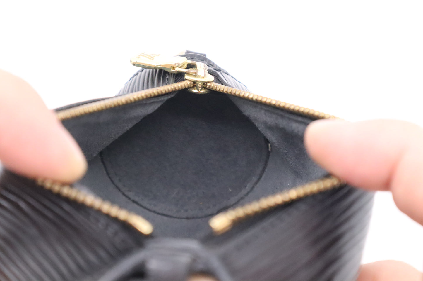 Louis Vuitton Papillon Pouch in Black Epi Leather
