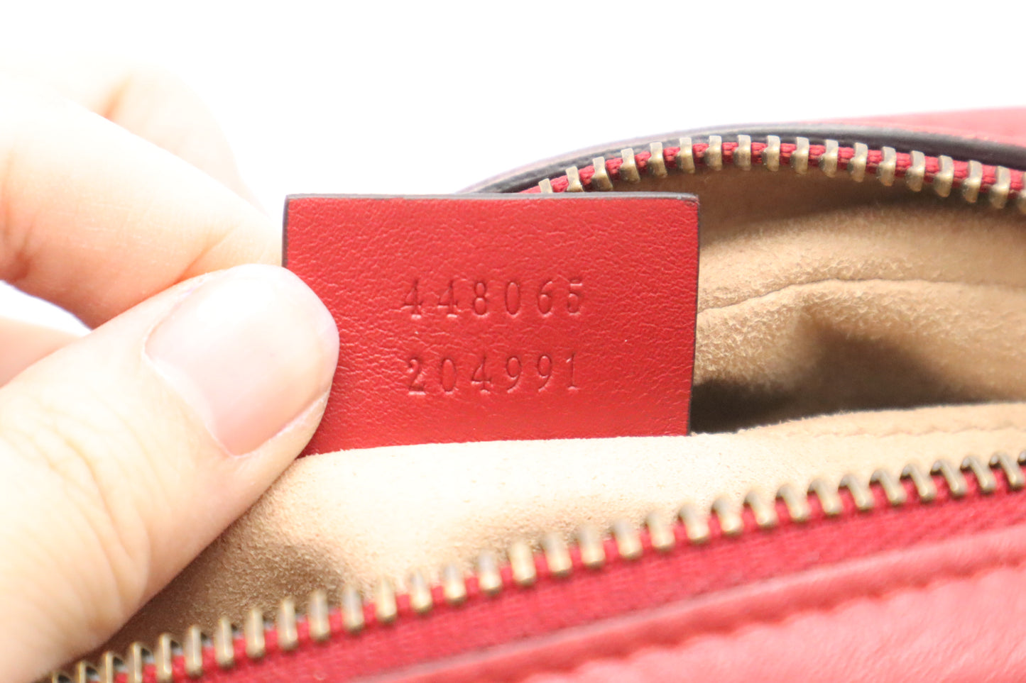 Gucci Marmont Mini Shoulder Bag in Red Leather