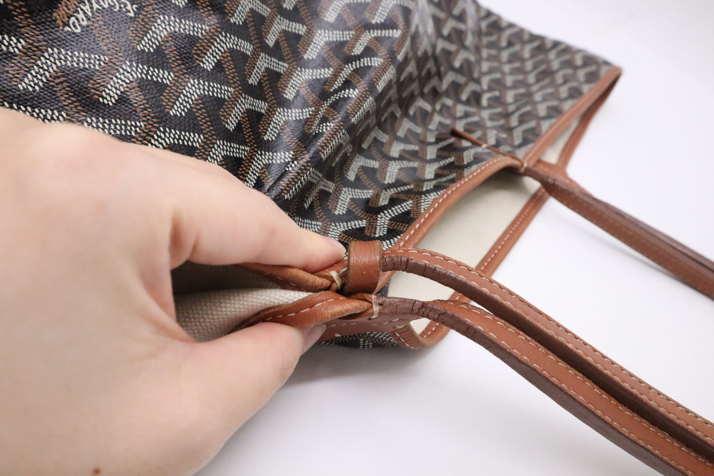 Goyard Saint Louis GM in Brown Goyardine Canvas