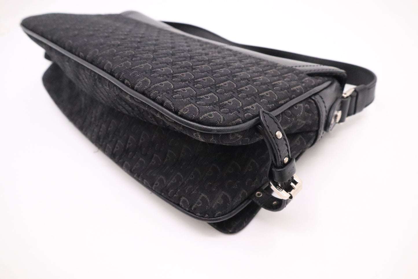 Dior Shoulder Bag in Black Canvas and Leather