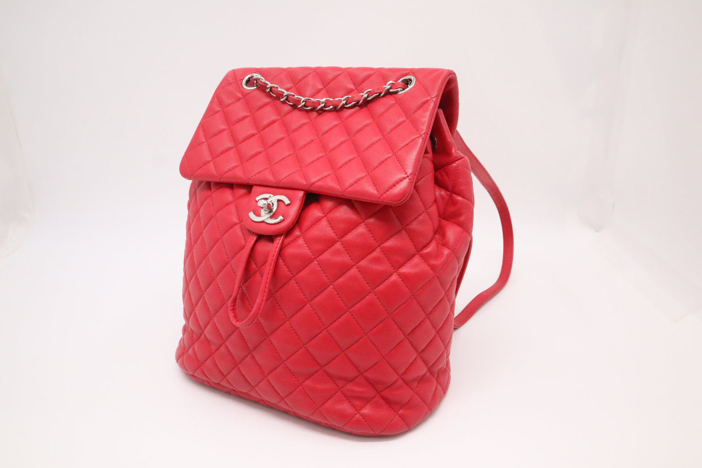 Chanel Urban Spirit Backpack in Red Mattelassé Leather