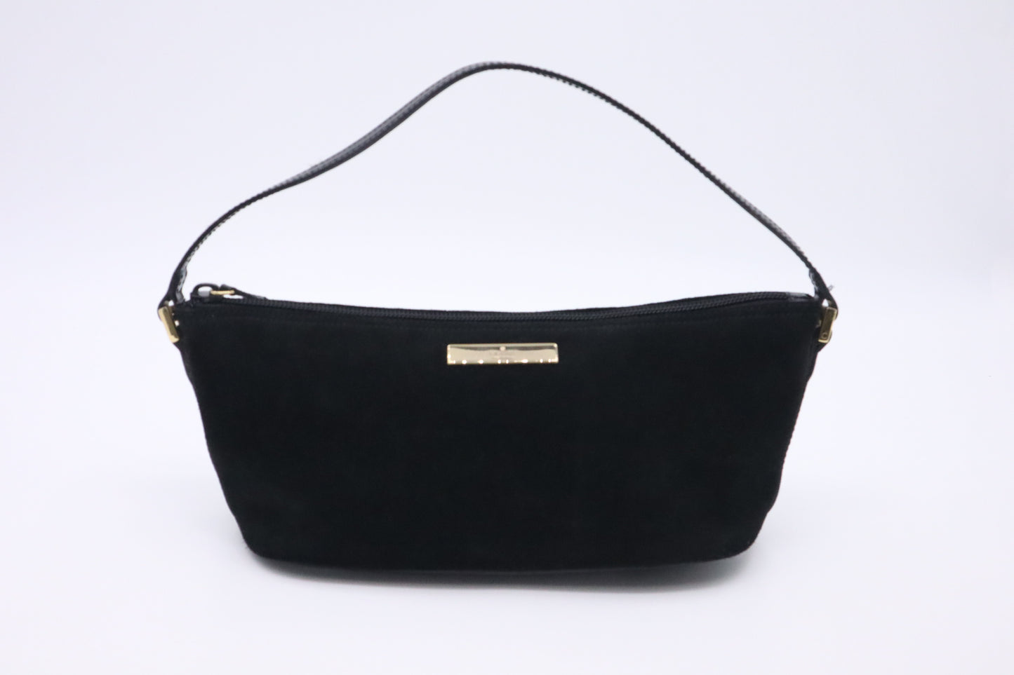 Gucci Boat Bag in Black Suede