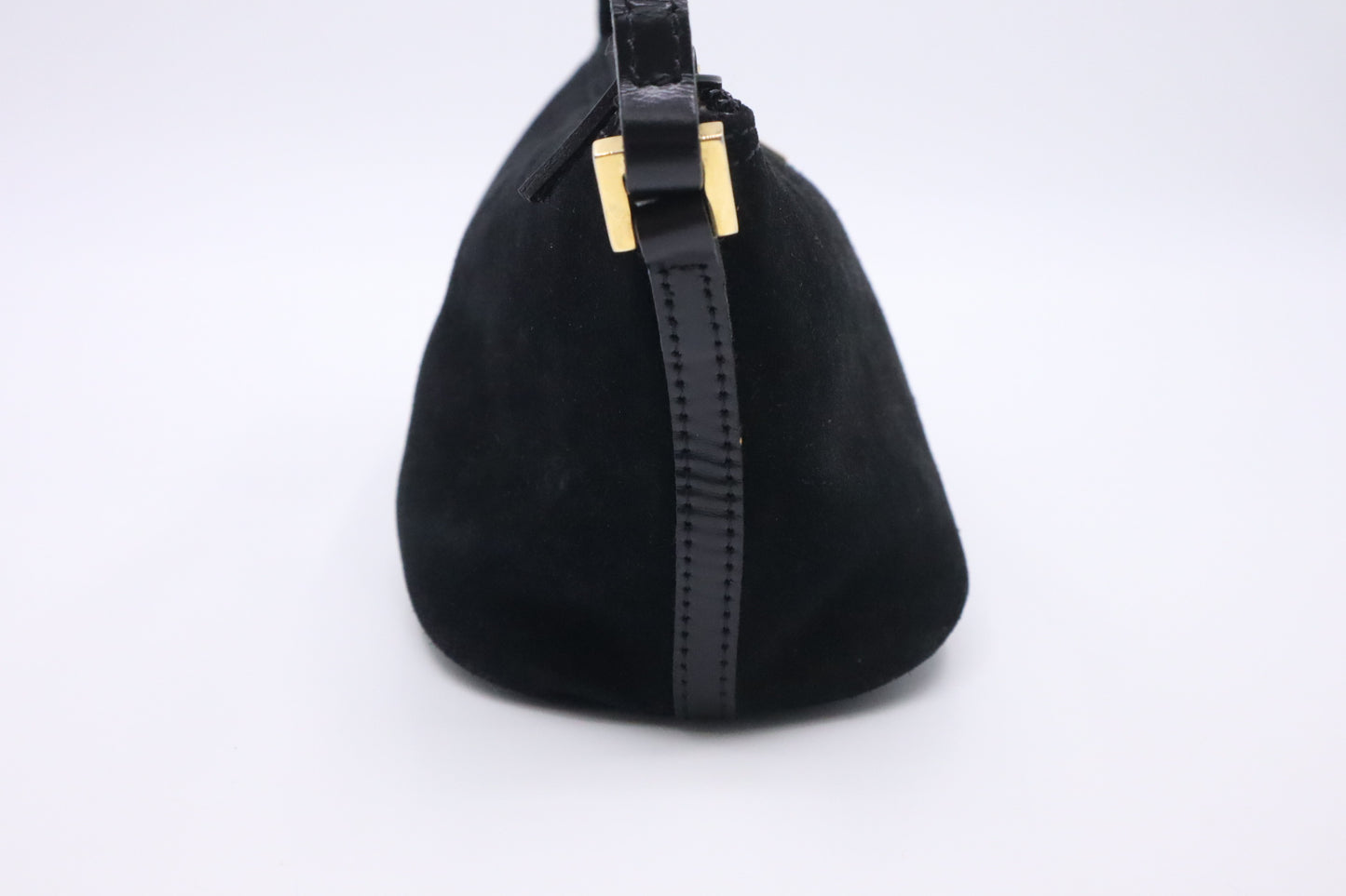 Gucci Boat Bag in Black Suede