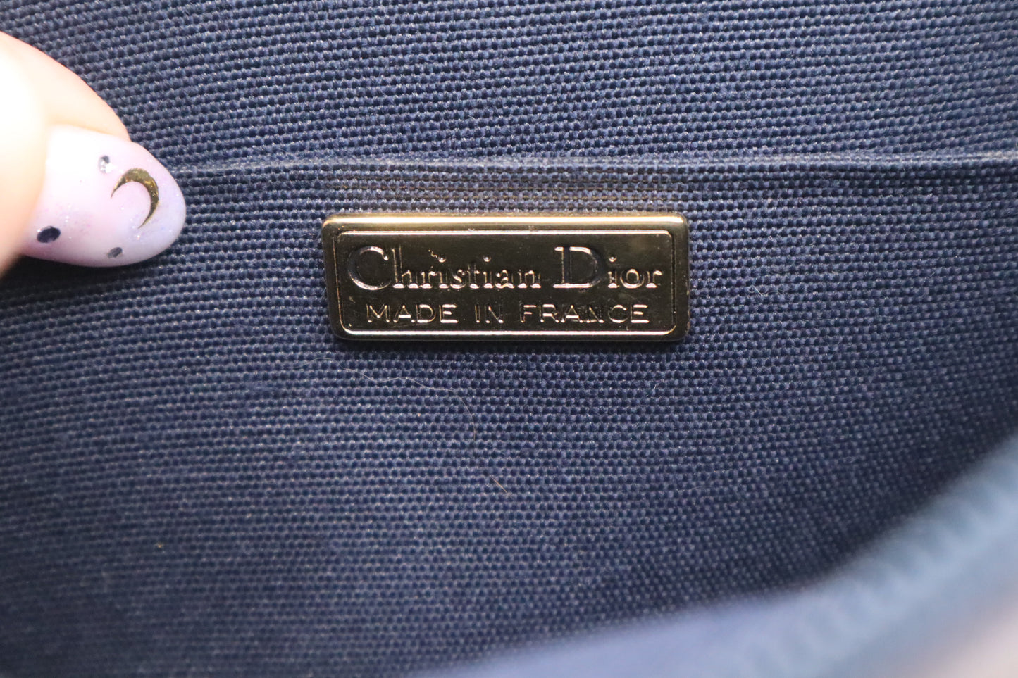 Dior Shoulder Bag in Blue Suede