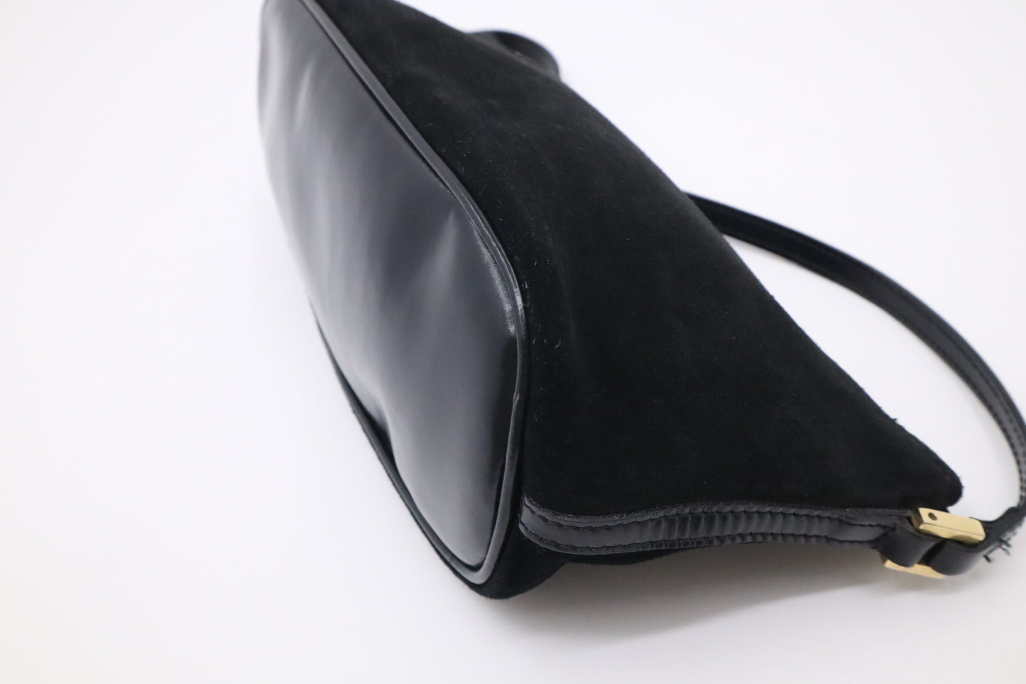 Gucci Boat Bag in Black Suede