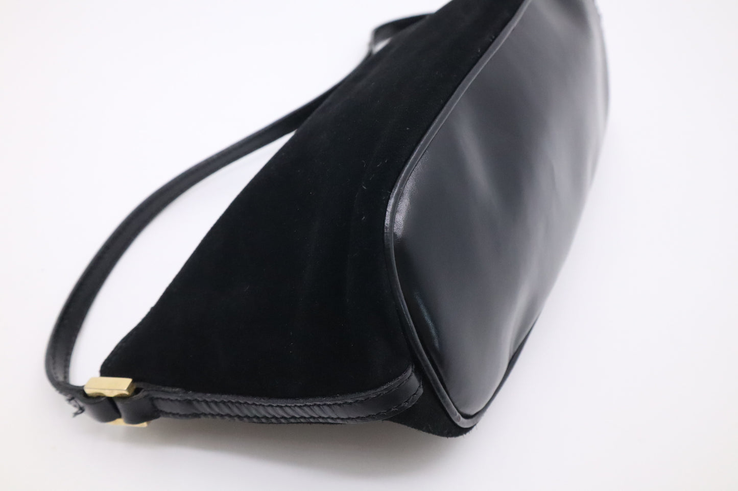 Gucci Boat Bag in Black Suede