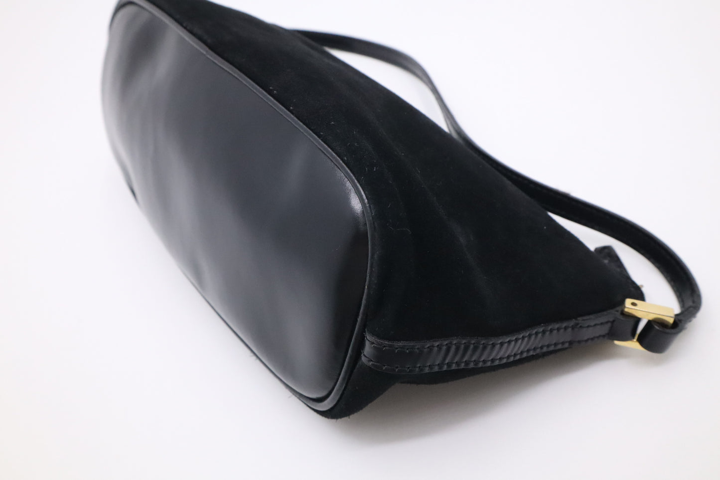 Gucci Boat Bag in Black Suede