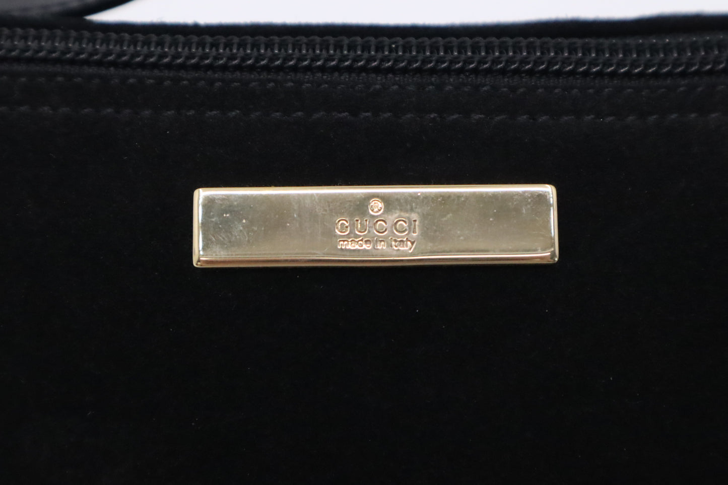 Gucci Boat Bag in Black Suede