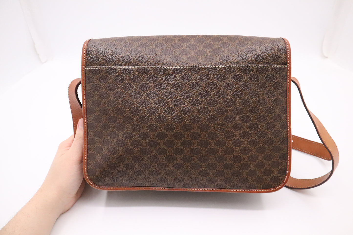 Celine Messenger Bag in Brown Macadam Canvas