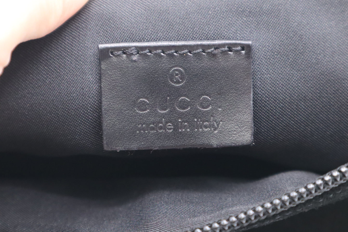 Gucci Boat Bag in Black Suede