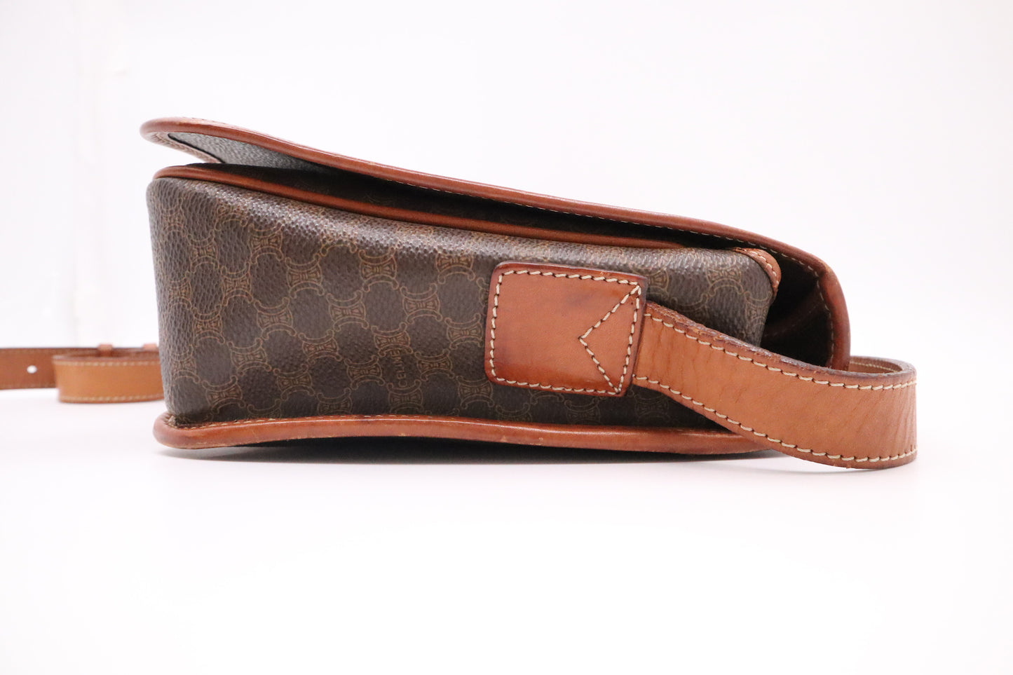 Celine Messenger Bag in Brown Macadam Canvas