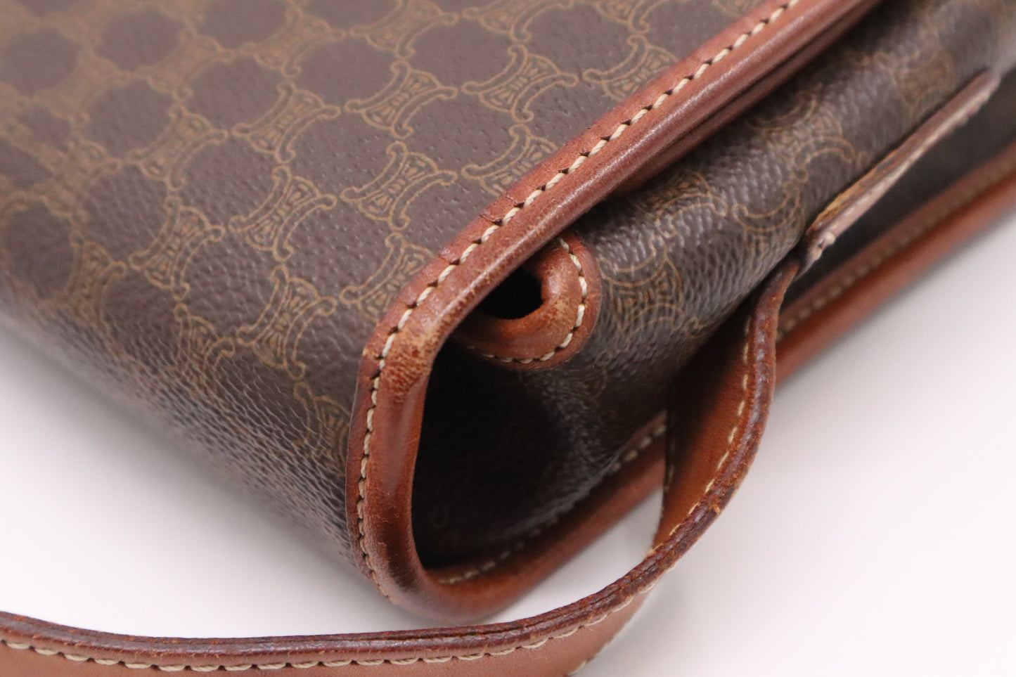 Celine Messenger Bag in Brown Macadam Canvas