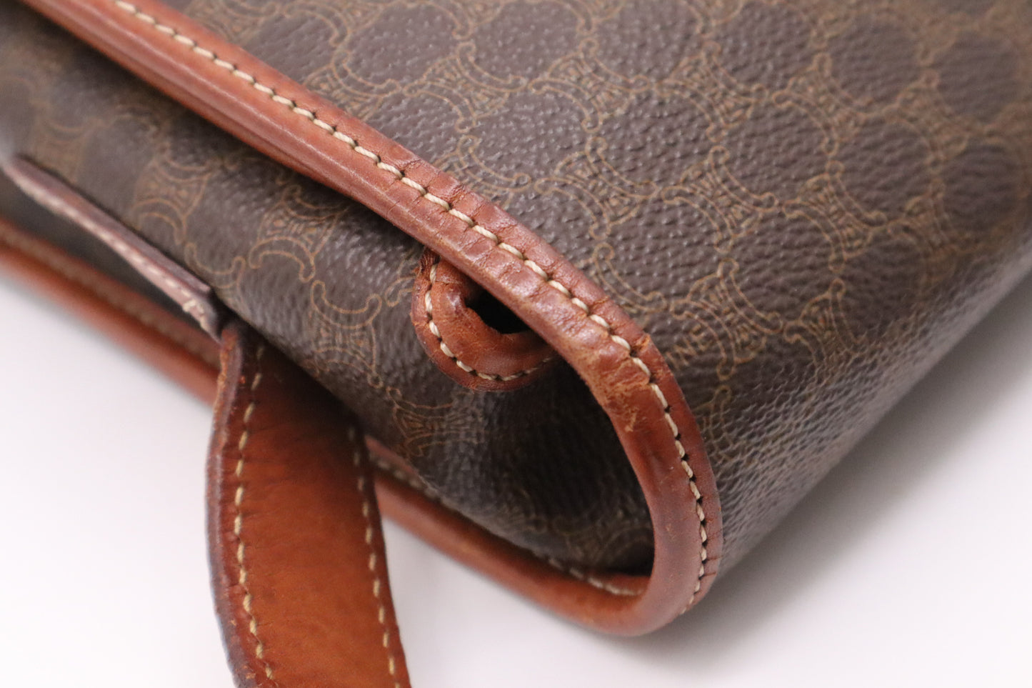 Celine Messenger Bag in Brown Macadam Canvas