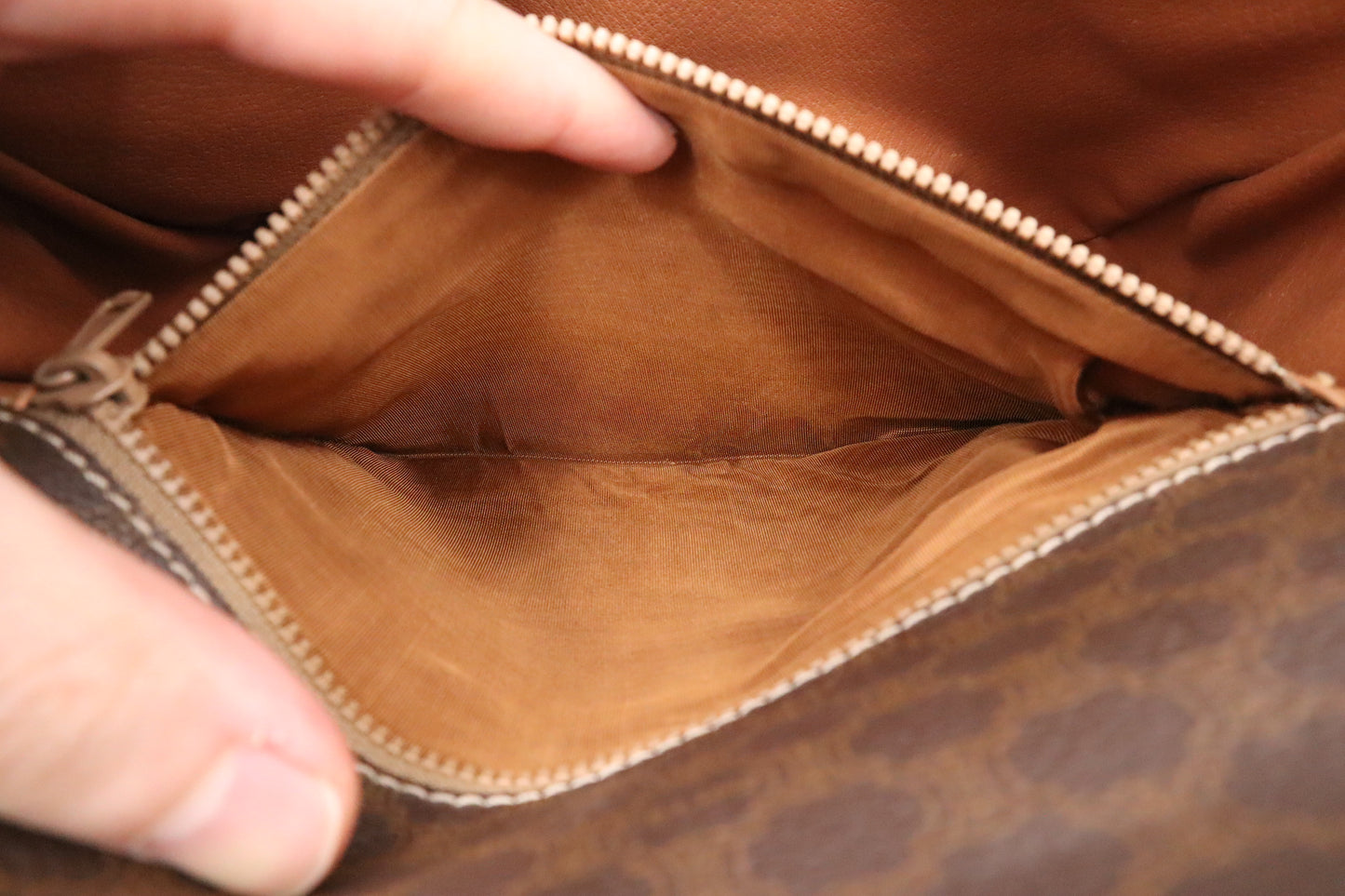 Celine Messenger Bag in Brown Macadam Canvas