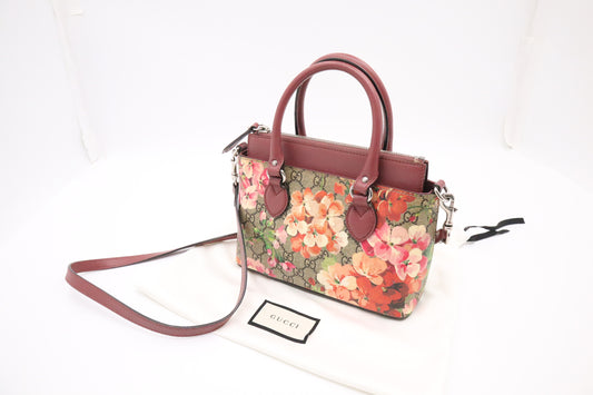 Gucci 2Way Handbag in Pink Blooms GG Canvas