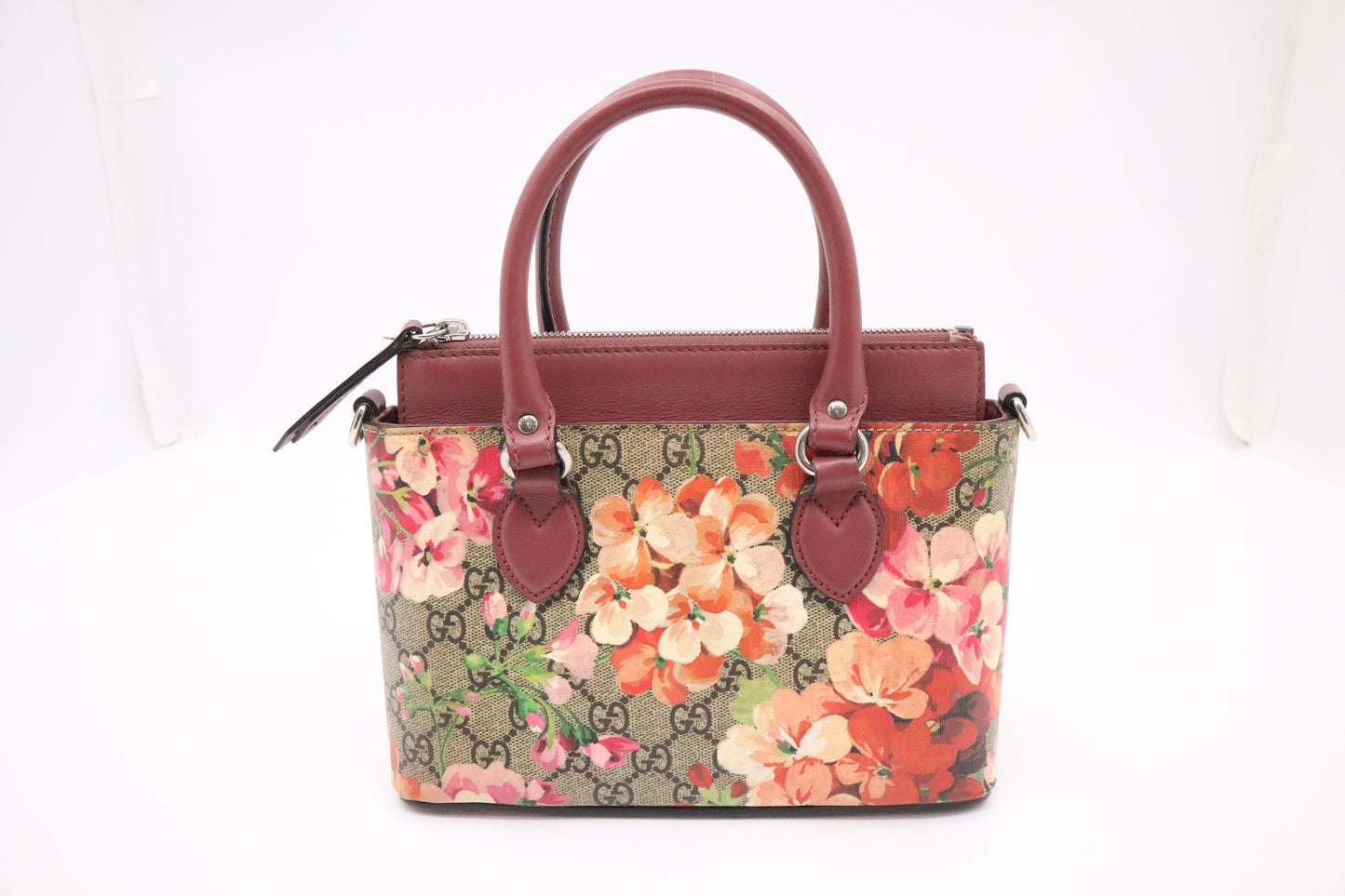 Gucci 2Way Handbag in Pink Blooms GG Canvas