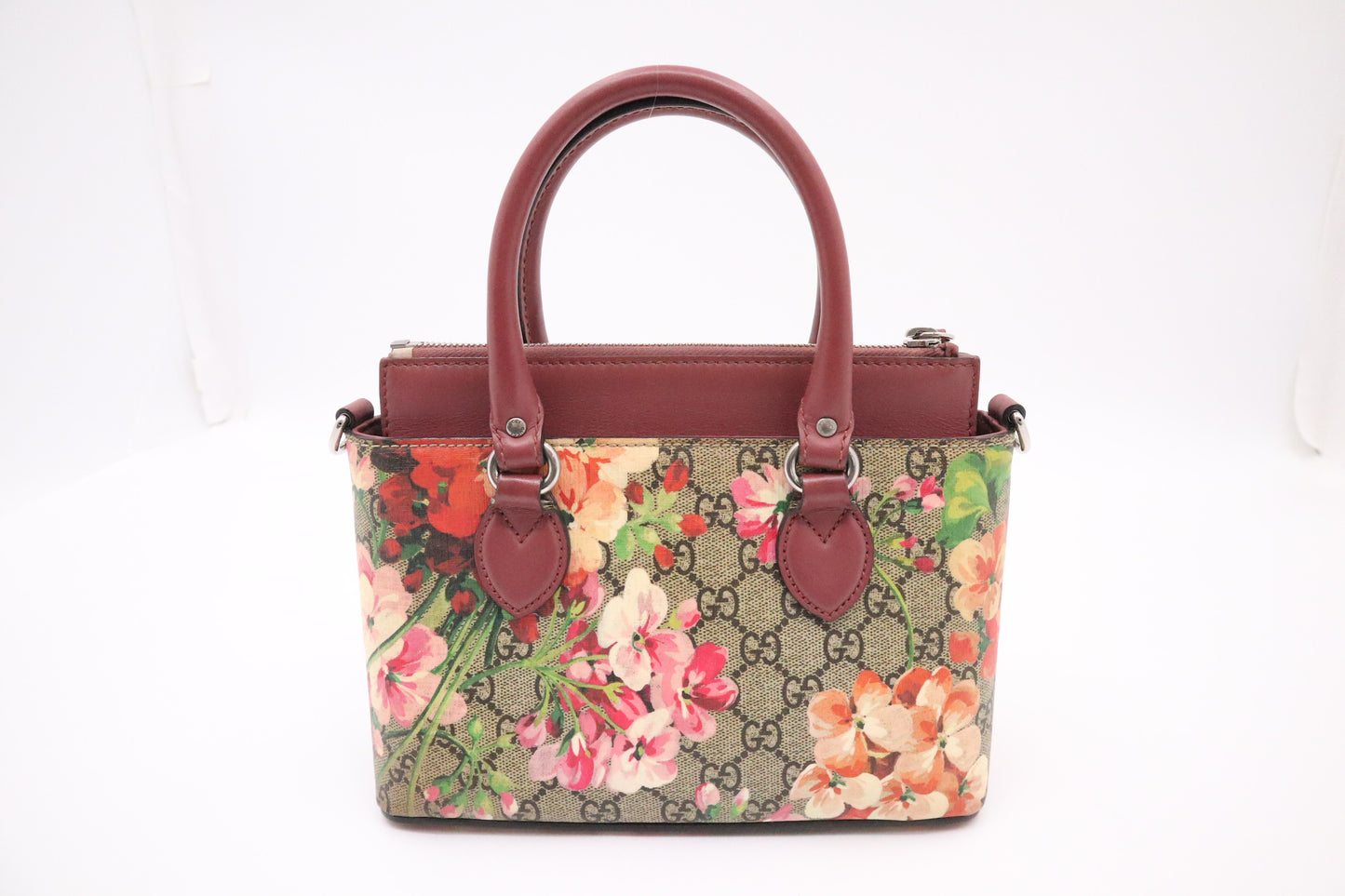 Gucci 2Way Handbag in Pink Blooms GG Canvas