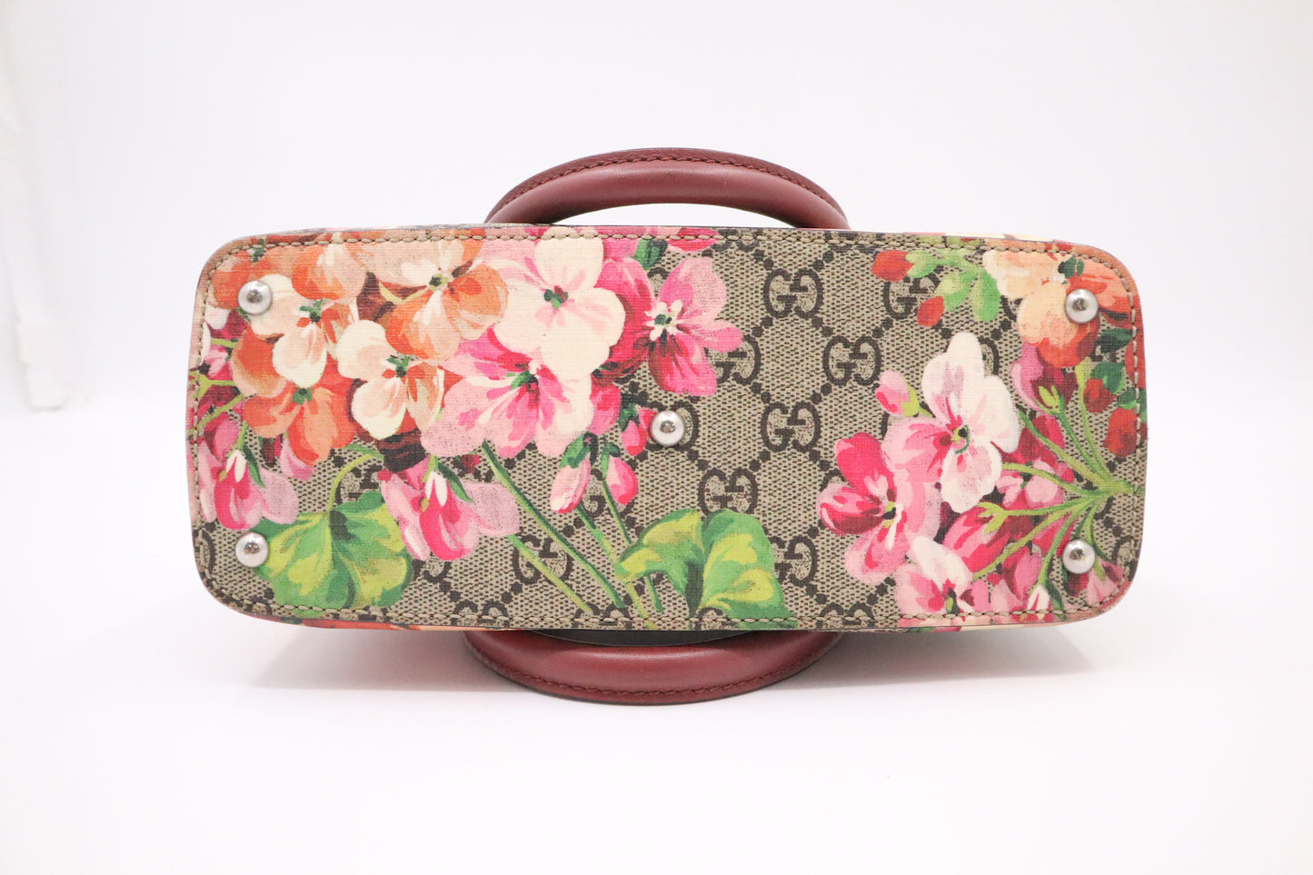 Gucci 2Way Handbag in Pink Blooms GG Canvas