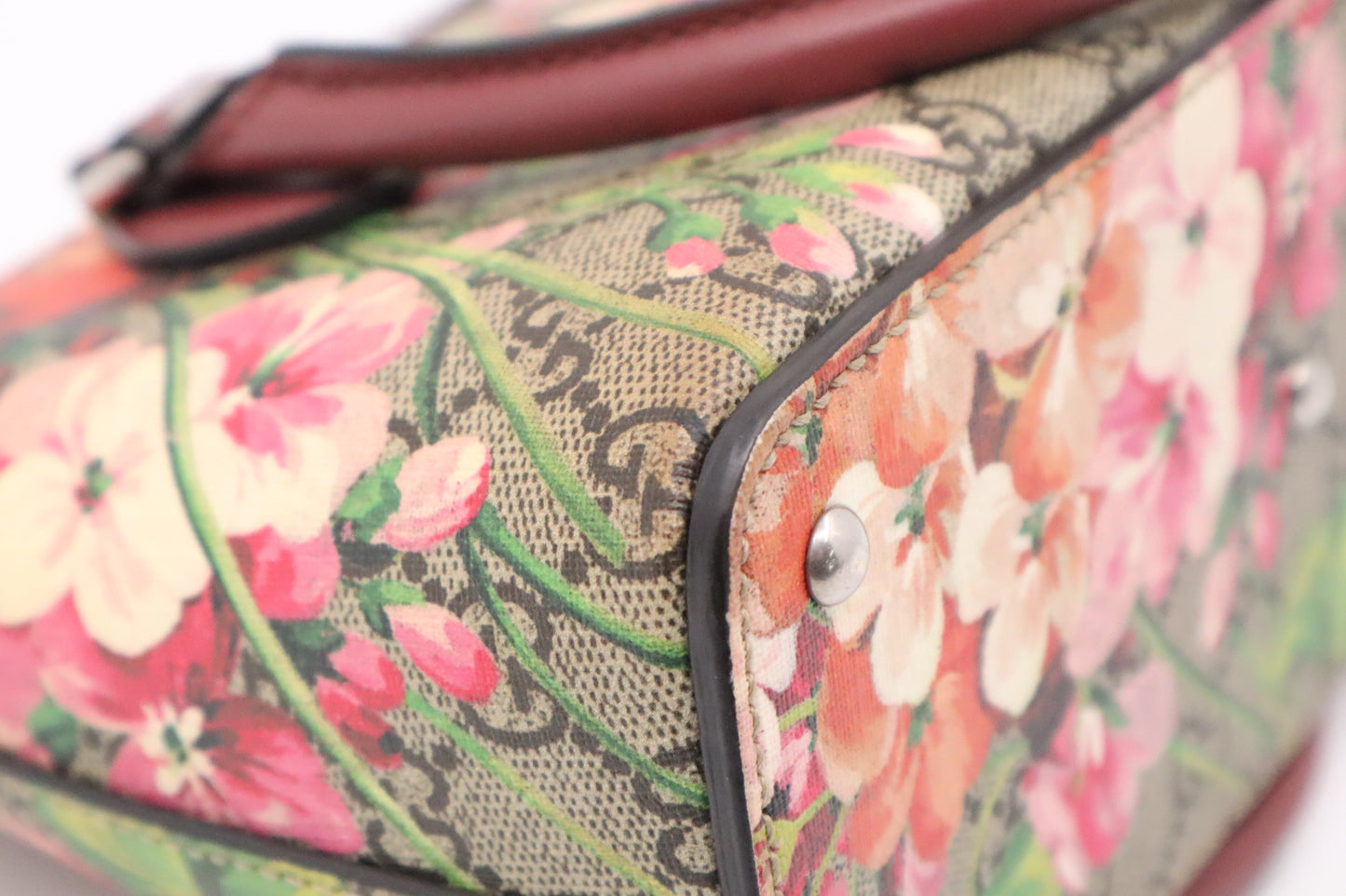 Gucci 2Way Handbag in Pink Blooms GG Canvas