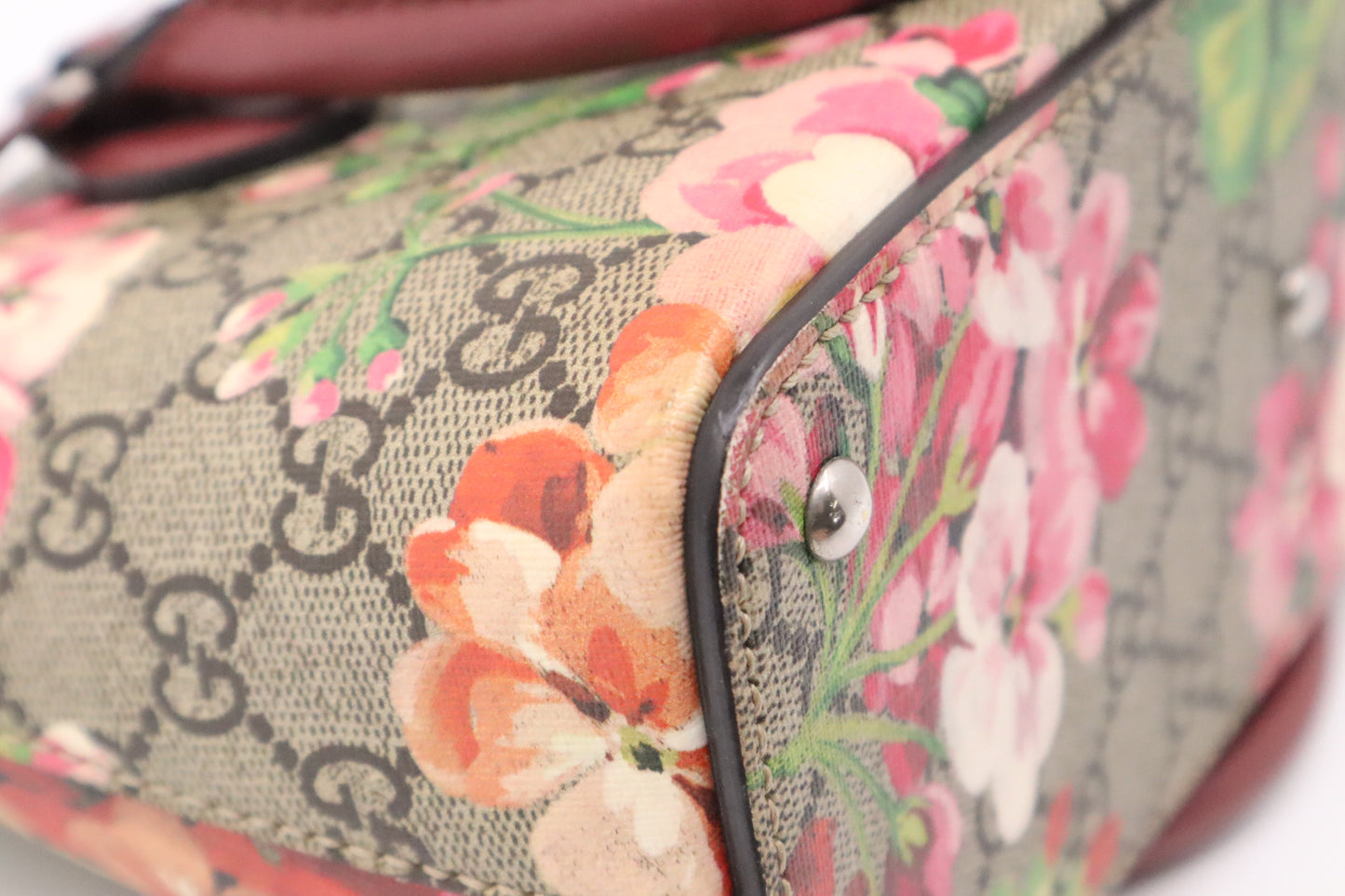 Gucci 2Way Handbag in Pink Blooms GG Canvas